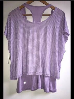 130–NWT Champion Lavender Striped Tank with Racerback